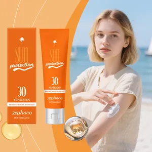 Λεπτομέρεια αντηλιακής κρέμας Zephoco που δείχνει την υφή και εφαρμογή για καθημερινή προστασία.