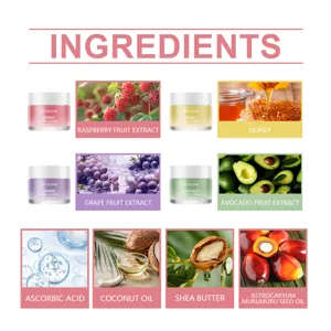 Masque de nuit pour les lèvres Jaysuing aux extraits de fruits pour une hydratation intense.