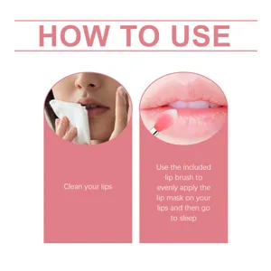 Image de detail des instructions de masque levres nettoyage et soins nocturnes parfaits.