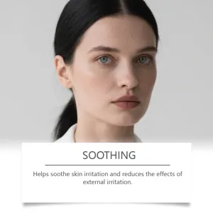 Aloe soothing facial gel detail view showing hydrating and calming skin care benefits.