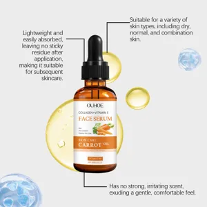 OUHOE Siero Viso Carota 30ml Anti Eta Idratante Nutriente Trattamento Cura Della Pelle
