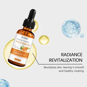 Siero viso all'olio di carota OUHOE con pipetta, idratazione profonda e luminosità 30ml