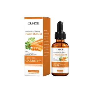 Siero Viso alla Carota OUHOE Idratazione Profonda Idratante Antietà Essenza Viso Cura della Pelle Liquido Con Contagocce