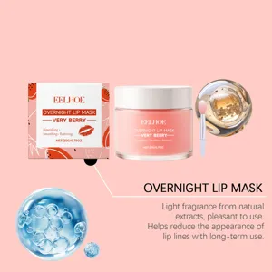 Mascarilla labial nocturna Eelhoe con extracto de bayas para hidratación profunda y cuidado.