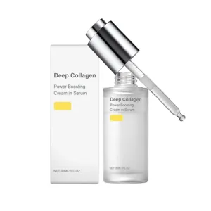 Deep Collagen Moisturizing Face Serum Anti Aging Hydrating Facial Essence With Glass Dropper Bottle Skincare
