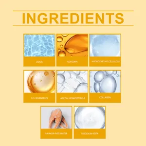 Graphique de décomposition des ingrédients clés d'essence d'ampoule faciale de soin