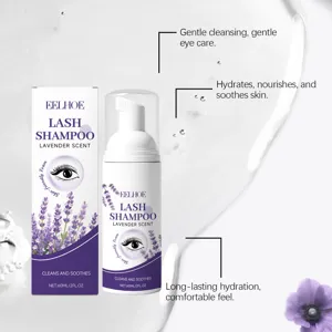 EELHOE wimper shampoo schuim zachte reiniging lavendel geur 60ml dagelijkse oogzorg