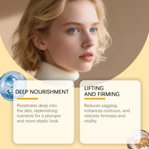 Vue détaillée d'ampoule visage montrant une nutrition profonde et un effet liftant cutané.