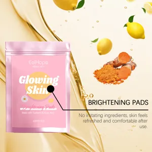 EelHope turmeric kojic acid brightening facial cleansing pads, 40 pieces pack for skincare.