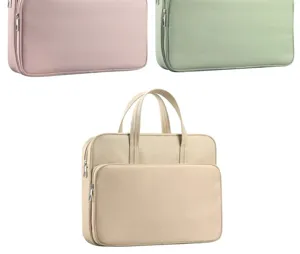 Mehrschichtige Leinwand Dokument Handtasche große Kapazität Schüler Tasche Alltag