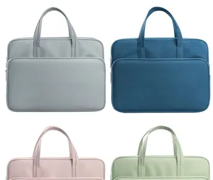 Mehrschichtige Laptoptasche mit grosser Kapazitaet Dokumentenbeutel Handtasche in mehreren Farben