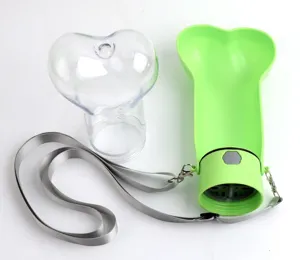 Tragbare Hunde Wasserflasche mit Gurt für Outdoor Spaziergänge Haustier Trinkflasche unterwegs.