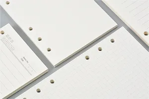 Mini loose-leaf binder paper refill A9 notebook refill blank grid lined paper inserts