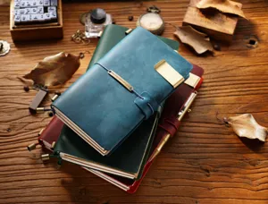 Vintage crazy horse leather traveler notebook journal refillable vintage handmade diary notepad