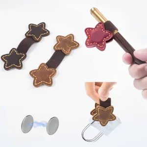 Segnalibro magnetico in pelle clip penna carina forma di stella clip magnetica diario
