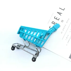 Mini chariot de courses jouet panier en plastique bureau rangement accessoire deco style