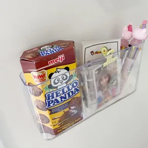 Organizador de almacenamiento transparente para pared, estilo japonés ideal para la habitación.