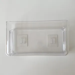 Caja de almacenamiento de pared de plástico transparente, organizador detallado para el hogar.