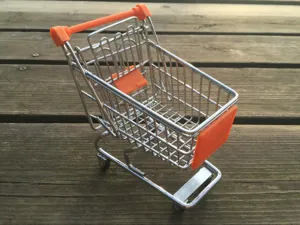 Middelgrote mini winkelwagen bureau organisator metalen trolley voor kantoor schrijfwaren snack