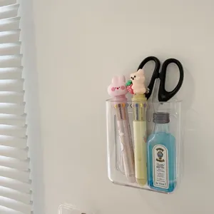 Caja de almacenamiento transparente de pared, organizador acrílico para pared de dormitorio.