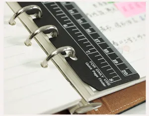 Regle index plastique carnet de notes marque-page pour agenda a 6 anneaux papeterie.