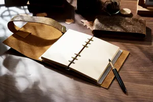 Vintage handmade genuine leather loose-leaf notebook A5 journal diary sketching drawing planner