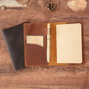 Vintage Leder Reise Journal Notizbuch Hülle handgemachte Retro Schreibunterlage mit Stift