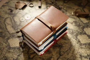 Carnet de voyage en cuir vintage protège-passeport agenda journal fait main organiseur