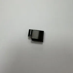 Close-up of black stainless steel magnetic flat clasp for leather cord jewelry diy