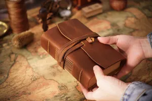 Taccuino in pelle fatto a mano vintage diario retro cancelleria regalo scrittura