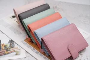 Leder A6 Notizbuch Huelle Planer Organizer Litschimuster Rindsleder Stilvoller Tagebuchschutz