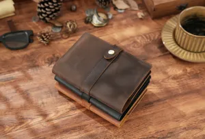 Vintage handmade cowhide leather journal notebook travel diary rustic stationery gifts.