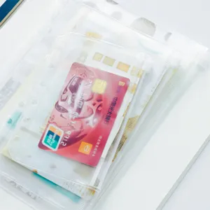 Transparent PVC Loose Leaf Notebook Binder Pouch Zipper Bag Card Holder Index Divider For A5 A6 A7 Planner