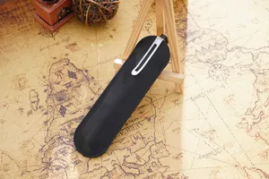 Handgemachte schwarze Leder Stiftetasche im Vintage Stil Fuellfederhalter Etui 1 Stk