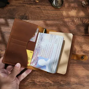 Vintage Genuine Cowhide Leather Travel Journal Notebook Handmade Retro Daily Writing Notepad Diary Gift