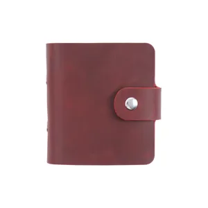 Mini agenda cuaderno vintage de cuero de caballo loco A9 con tres anillas para oficina.