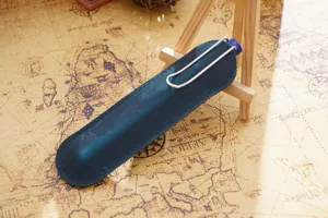Handgemachte Leder Stifthülle Vintage dunkelblaue Füllfederhalter Etui Schutztasche