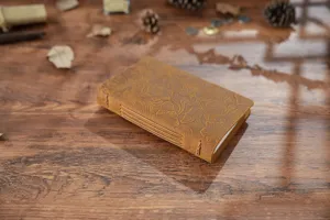Handgemachtes vintage echtes leder Notizbuch kompaktes braunes Skizzenbuch Geschenk Detail