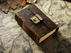 Vintage Echtleder Tagebuch Notizbuch mit Schloss Handgemachte Leder Skizzenbuch Geschenk