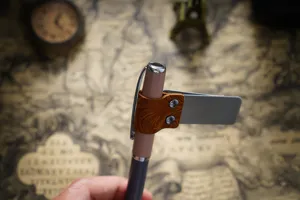 Vintage leather metal pen clip bookmark for traveler notebook diary planner accessories
