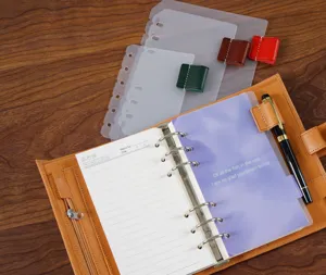 A5 A6 A7 lederen ringband planner navulbare pagina's transparante matte index verdeler penlus