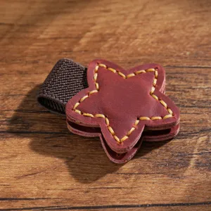 Clip per segnalibro magnetica a stella in pelle, accessorio portapenna carino per agenda.