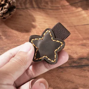 Clip per segnalibro magnetico in vera pelle forma di stella cancelleria ufficio