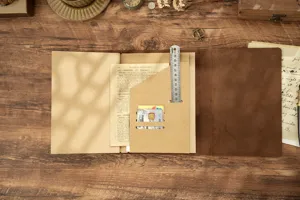 Echtes Leder Reisedesigner Notizbuch Vintage Tagebuch Planer Hülle braun retro