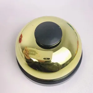 Gold metal service bell for desk counter, restaurant call bell, pet training bell for cats and dogs.