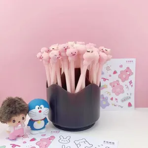 Pot à crayons rotatif à 6 compartiments, grand organiseur de bureau pour papeterie et pinceaux.