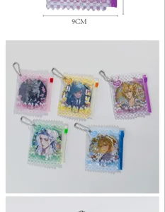 PVC candy shaped badge storage bag transparent anime ita bag keychain accessories 9cm