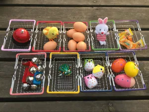 Mini metalen winkelmandje desktop opbergcontainer schattige snackhouder displayrekwisieten.