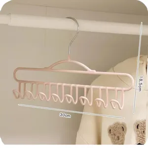 Gruccia Multifunzionale per Canotta in Ferro Rivestito in PVC Antiscivolo Organizzatore Armadio