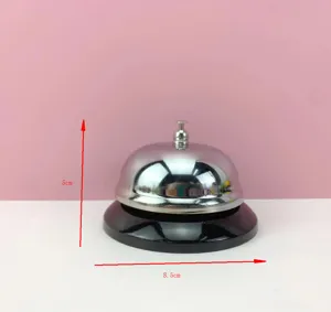 Timbre de escritorio profesor de aula zumbador restaurante servicio campana metal 8.5cm